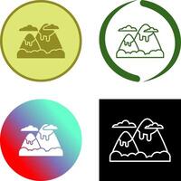 design de ícone de montanha vetor