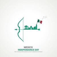 México independência dia. México independência dia criativo Publicidades Projeto. publicar, , 3d ilustração. vetor