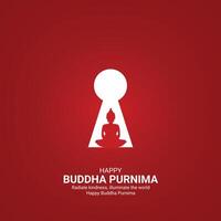 feliz Buda purnima dia. Buda purnima dia criativo Publicidades Projeto pode 23. , 3d ilustração. vetor