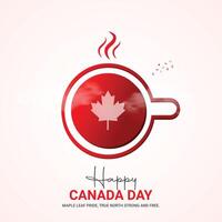 feliz Canadá dia. Canadá independência dia criativo Publicidades 1 julho. 3d ilustração vetor