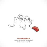 eid mubarak. eid Mubarak criativo Publicidades Projeto. social meios de comunicação poster, , 3d ilustração. vetor
