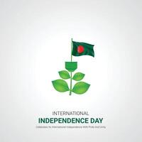 Bangladesh independência dia. Bangladesh independência dia criativo Publicidades Projeto marcha 26. , 3d ilustração. vetor