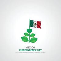 México independência dia. México independência dia criativo Publicidades Projeto. publicar, , 3d ilustração. vetor