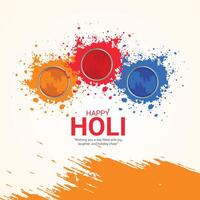 criativo ilustração do feliz holi festival para social meios de comunicação Publicidades vetor