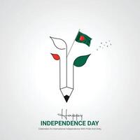 Bangladesh independência dia. Bangladesh independência dia criativo Publicidades Projeto marcha 26. , 3d ilustração. vetor