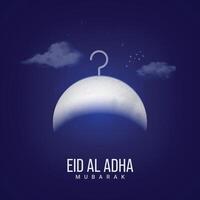 eid al adha mubarak. eid al adha Mubarak criativo Publicidades Projeto. , 3d, ilustração vetor