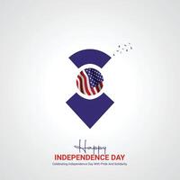 Unidos estados independência dia. Unidos estados independência dia criativo Publicidades Projeto. social meios de comunicação poster vetor