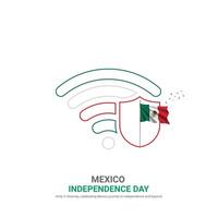 México independência dia. México independência dia criativo Publicidades Projeto. publicar, , 3d ilustração. vetor