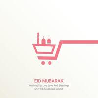 eid mubarak. eid Mubarak criativo Publicidades Projeto. social meios de comunicação poster, , 3d ilustração. vetor