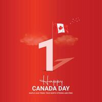 feliz Canadá dia. Canadá independência dia criativo Publicidades 1 julho. 3d ilustração vetor