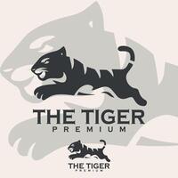 ilustrações de desenhos animados de mascote de logotipo de animal tigre vetor