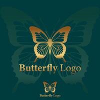 logotipo ilustração borboleta gradiente colorida estilo vetor