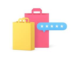 melhor compras Avaliação cliente Reveja avaliação recomendação 3d ícone realista vetor