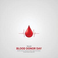 mundo sangue doador dia. mundo sangue doador dia criativo Publicidades Projeto Junho 14. , ilustração, 3d vetor