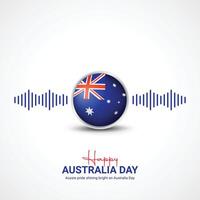 feliz Austrália dia. Austrália dia criativo Publicidades Projeto vetor