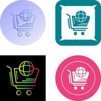 mundo compras ícone Projeto vetor