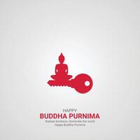 feliz Buda purnima dia. Buda purnima dia criativo Publicidades Projeto pode 23. , 3d ilustração. vetor