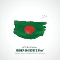 Bangladesh independência dia. Bangladesh independência dia criativo Publicidades Projeto marcha 26. , 3d ilustração. vetor