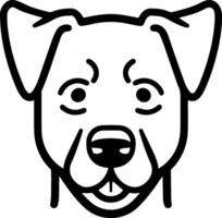 cachorro ícone estilo retrato vetor