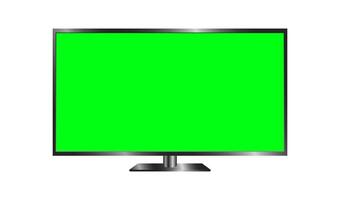 brilhante televisão verde tela conduziu lcd televisão brincar ilustração vetor
