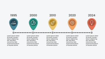 o negócio infográfico modelo com ícone e Linha do tempo processo vetor