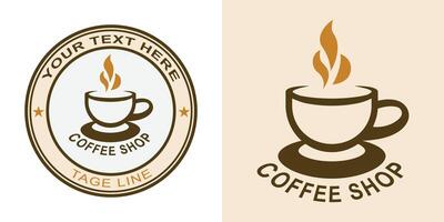 café logotipo. café copo Projeto. adequado para café fazer compras logotipo, café produtos, cafeteria, e mais. simples Projeto editável vetor