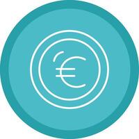 euro linha multi círculo ícone vetor