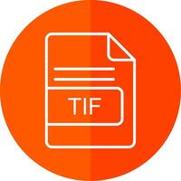 tif Arquivo formato linha vermelho círculo ícone vetor