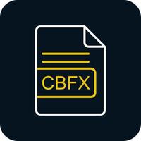 cbfx Arquivo formato linha vermelho círculo ícone vetor