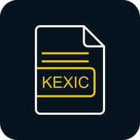 kexic Arquivo formato linha vermelho círculo ícone vetor