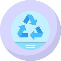 reciclar plano bolha ícone vetor