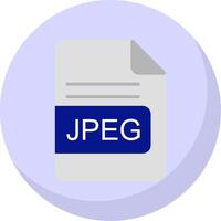 JPEG Arquivo formato plano bolha ícone vetor