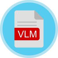 vlm Arquivo formato plano multi círculo ícone vetor