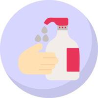 mão lavar plano bolha ícone vetor