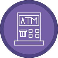 atm máquina linha multi círculo ícone vetor