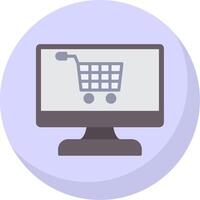 plano bolha compras plano bolha ícone vetor