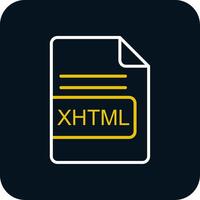 xhtml Arquivo formato linha vermelho círculo ícone vetor