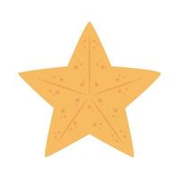 animal marinho estrela do mar em ícone isolado de estilo simples vetor