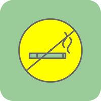 não fumar preenchidas amarelo ícone vetor