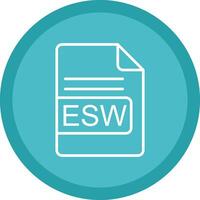 esw Arquivo formato linha multi círculo ícone vetor