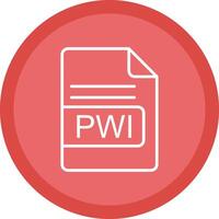 pwi Arquivo formato linha multi círculo ícone vetor