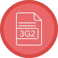 3g2 Arquivo formato linha multi círculo ícone vetor