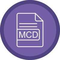 mcd Arquivo formato linha multi círculo ícone vetor