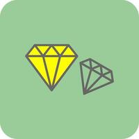 diamante preenchidas amarelo ícone vetor