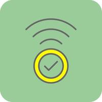 Wi-fi preenchidas amarelo ícone vetor