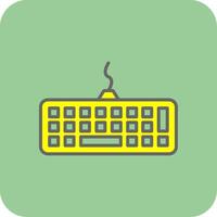 teclado preenchidas amarelo ícone vetor