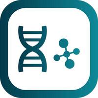 dna glifo gradiente canto ícone vetor