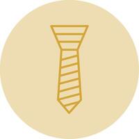 gravata linha amarelo círculo ícone vetor