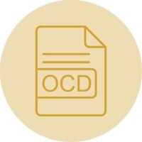 ocd Arquivo formato linha amarelo círculo ícone vetor