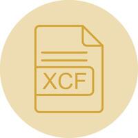 xcf Arquivo formato linha amarelo círculo ícone vetor